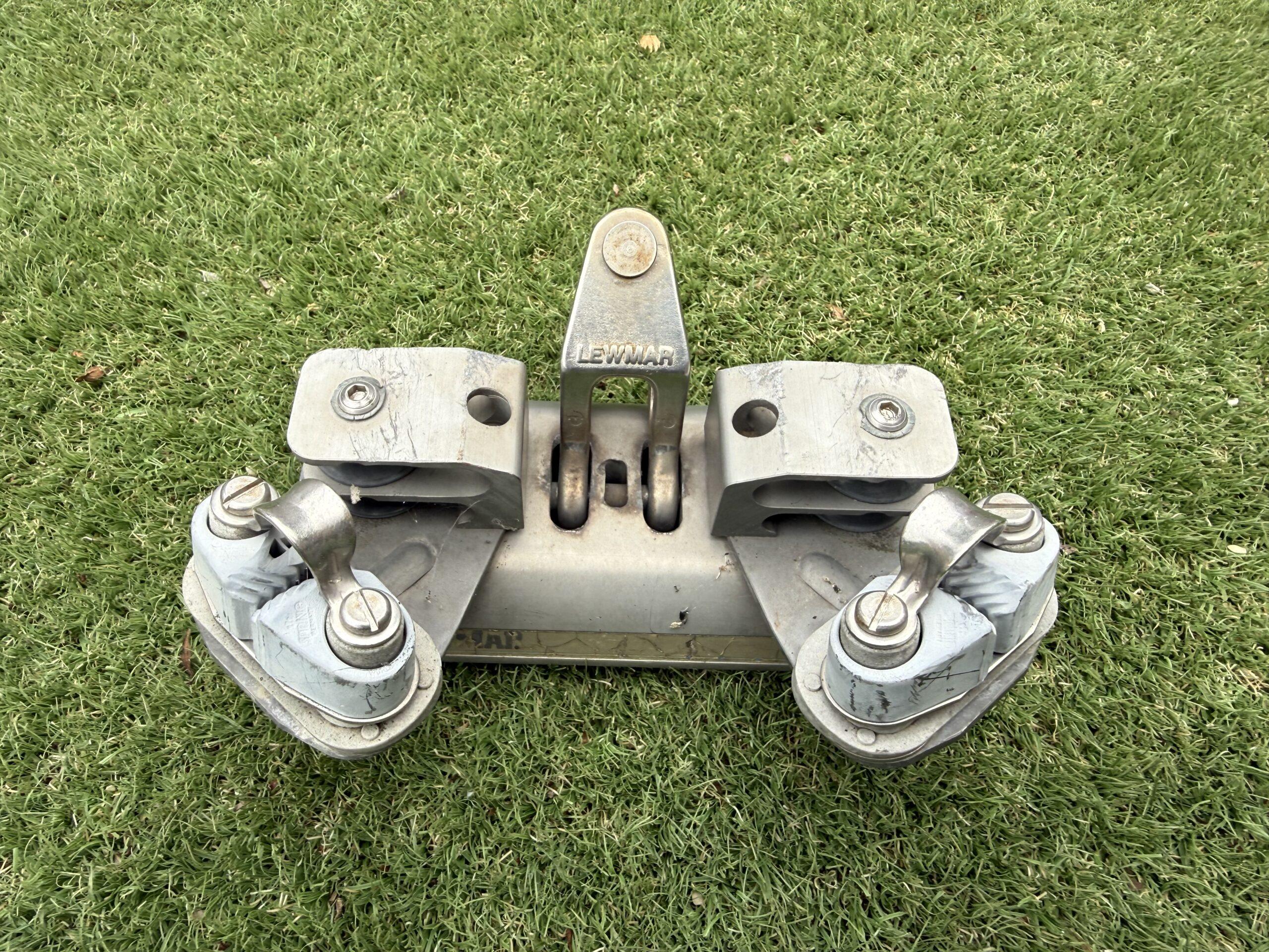 A Lewmar Traveler Track Car with Jammers
