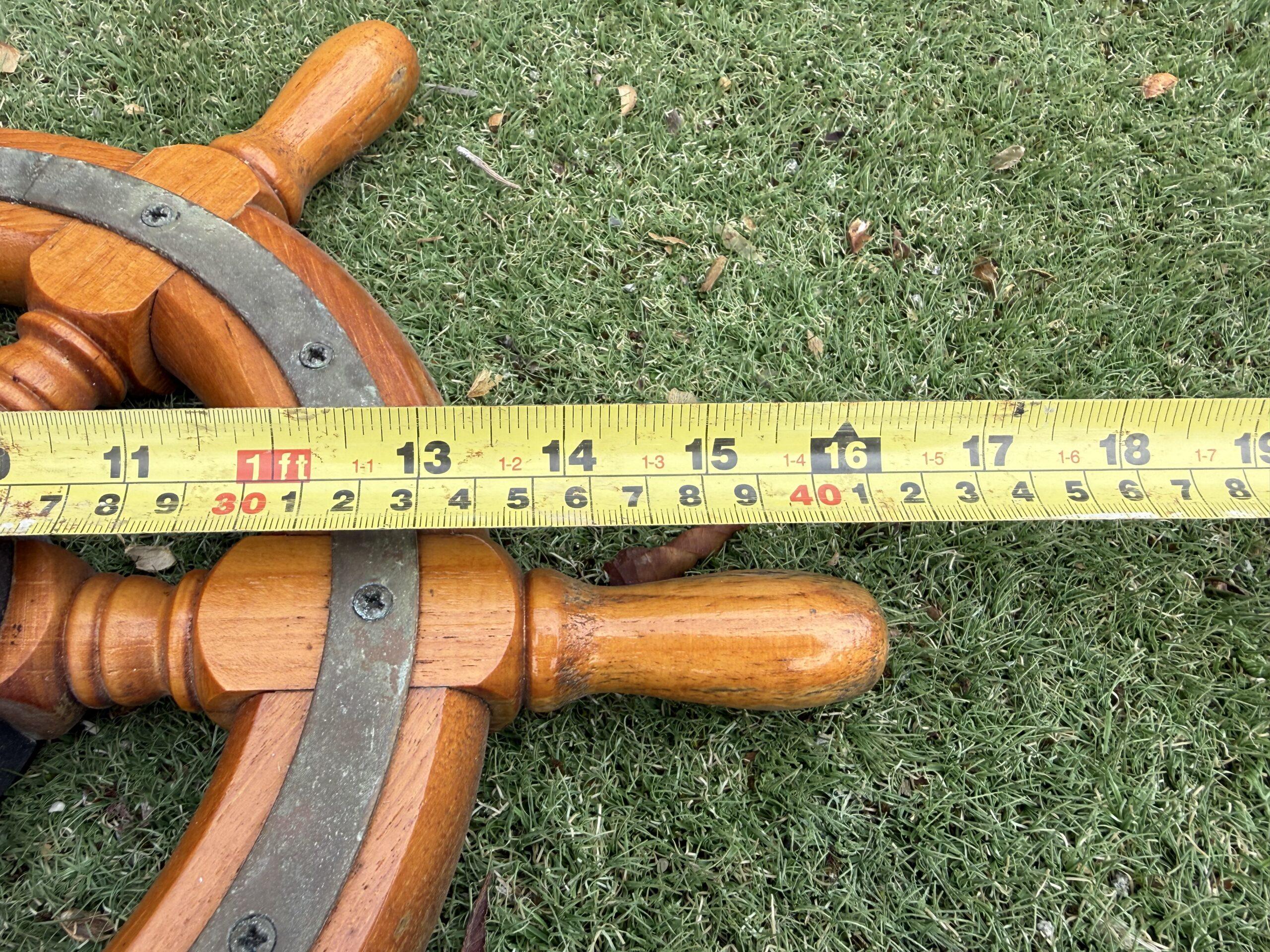 Wooden Ships Wheel - 42cm - Image 3