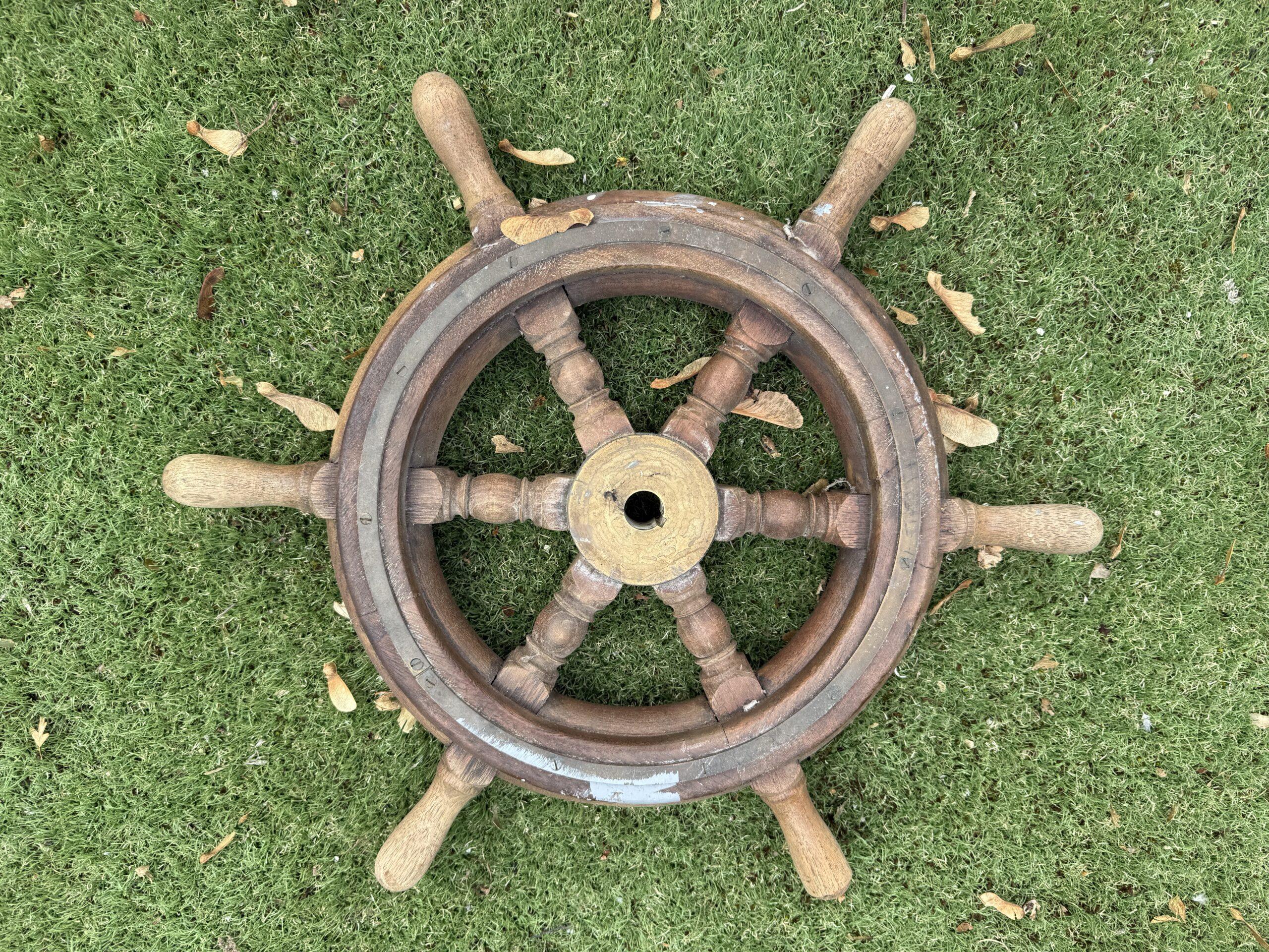 Wooden Ships Wheel - 56cm - Image 2