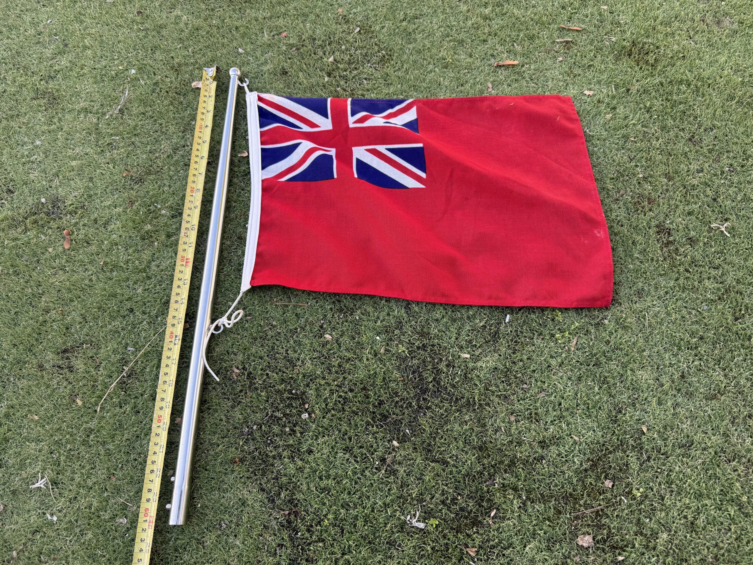 Metal Flagpole with Flag 61cm