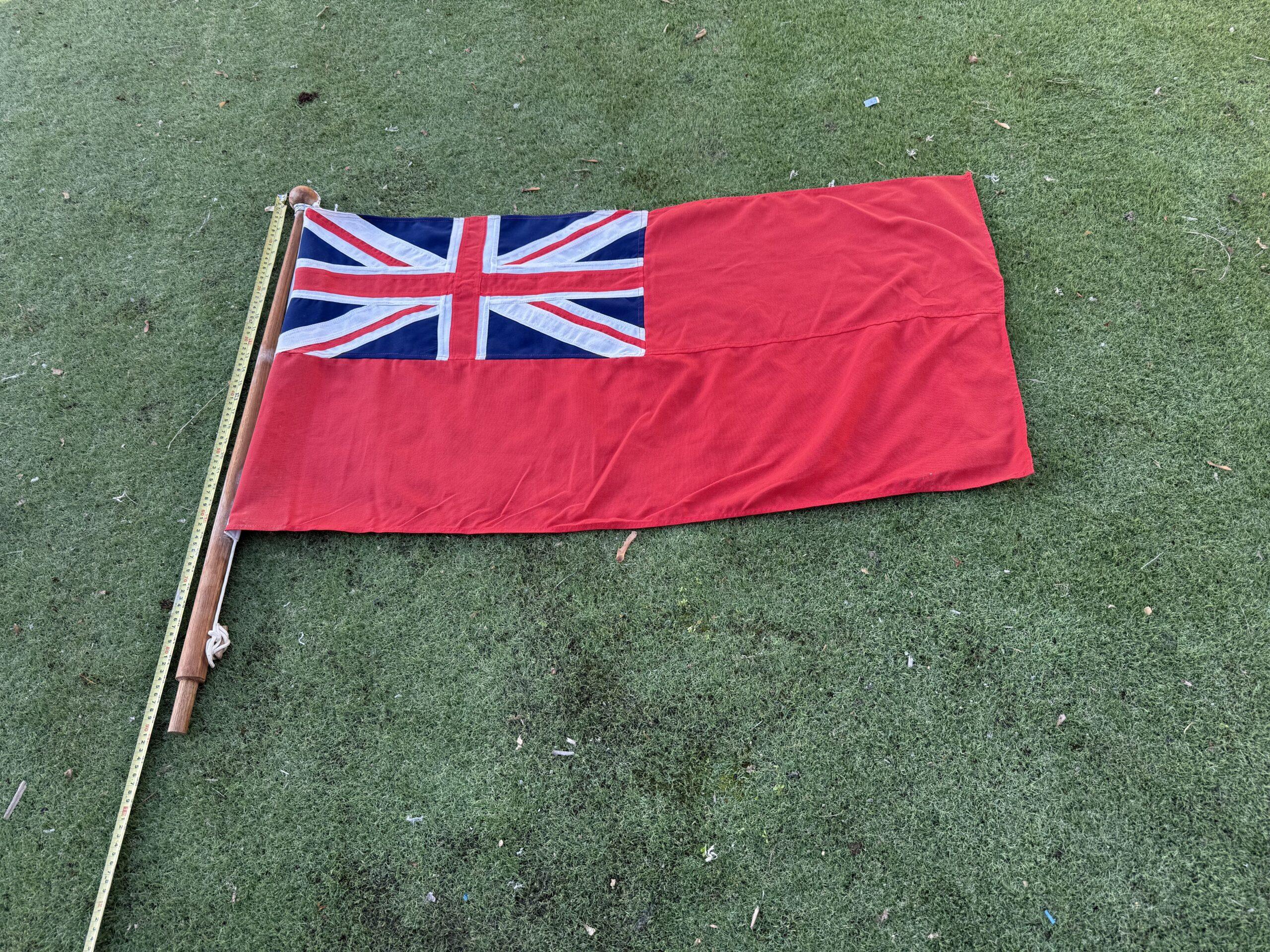 Wooden Flagpole With Flag 91cm