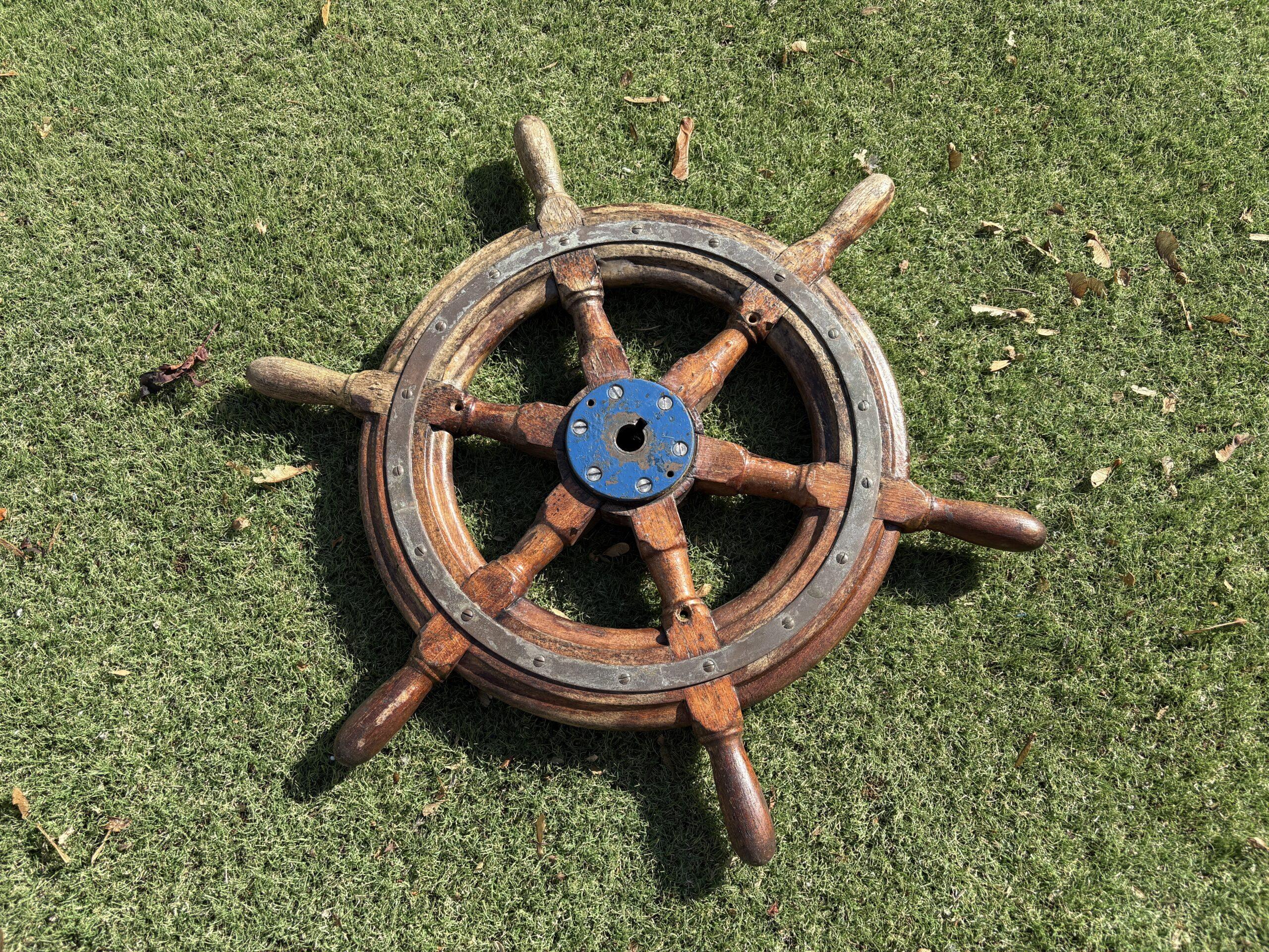 Wooden Ships Wheel - 53cm - Front