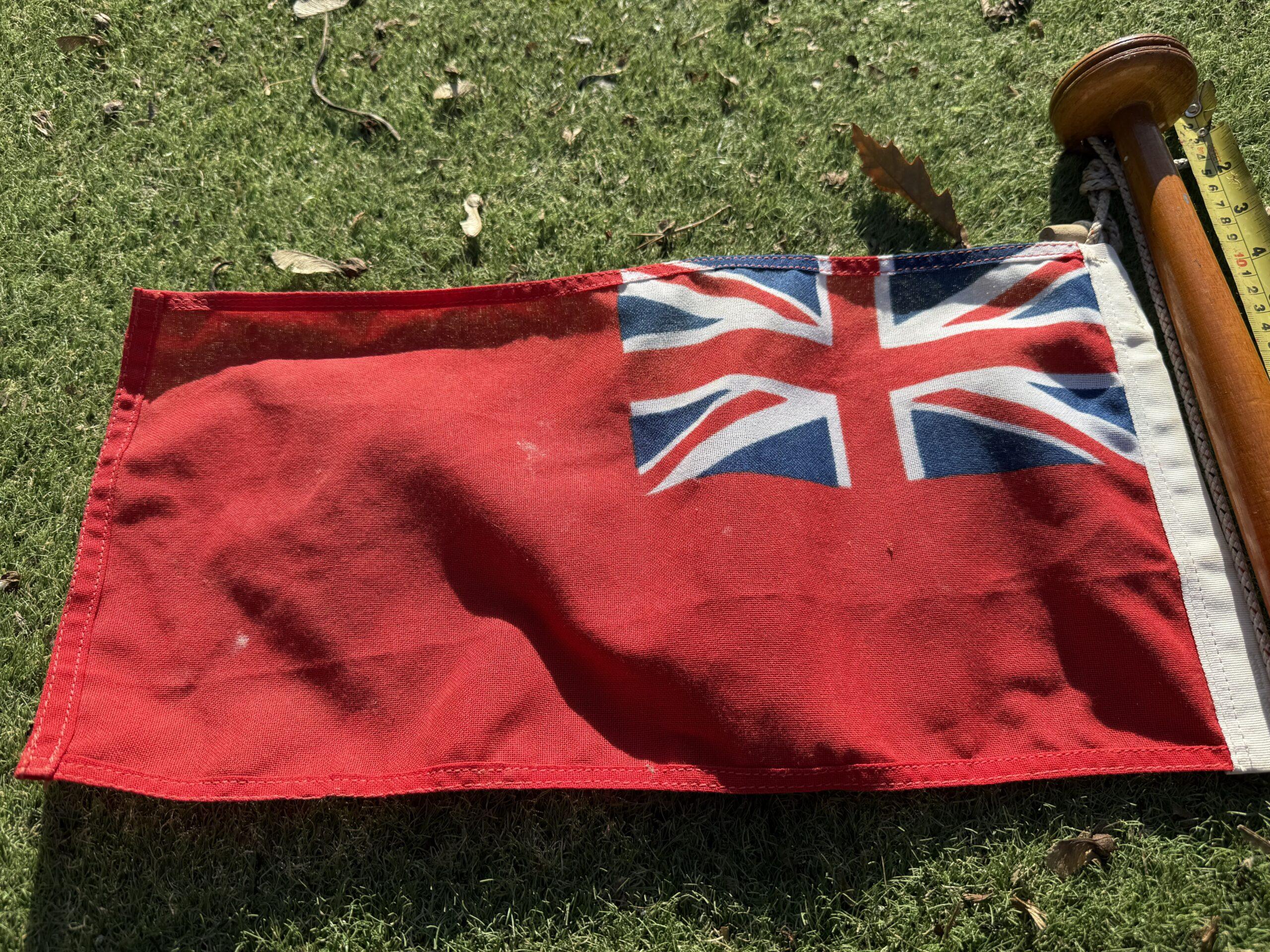 Wooden Flagpole With Red Ensign - 85cm - Image 3