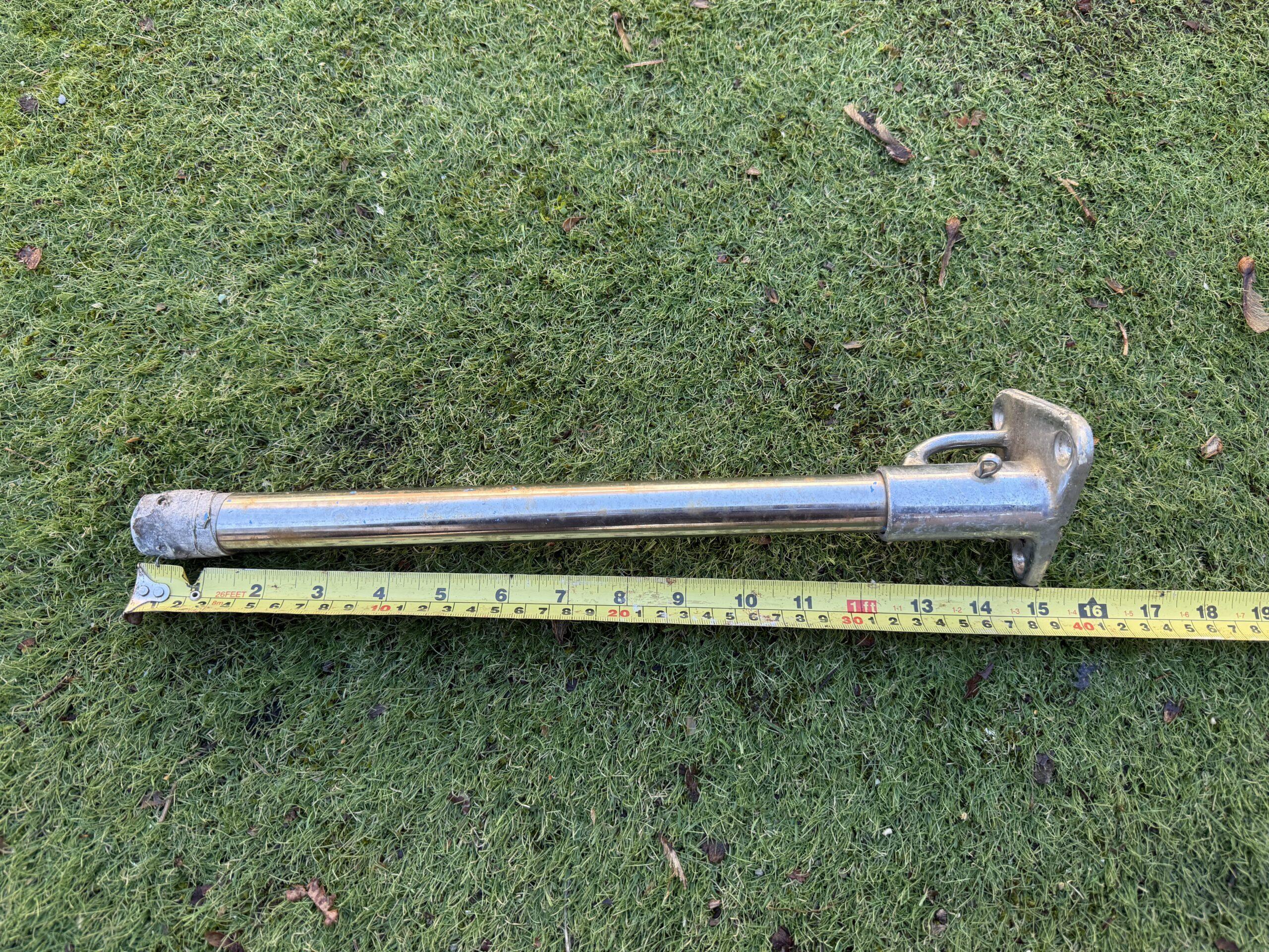 8 x 38cm Stanchion with Triangular Base For Sale