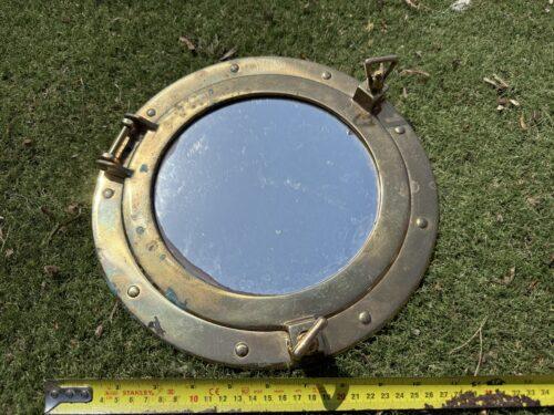Brass Porthole Mirror - 29cm