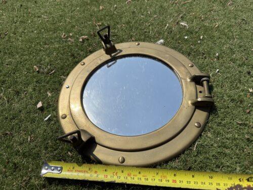 Brass Porthole Mirror - 30cm